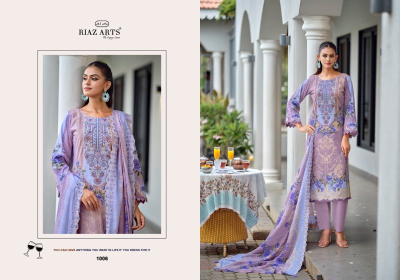 Bin Saeed Premium By Riaz Arts Cotton Lawn Embroidery Dress Material